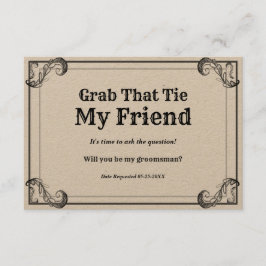 新婦の介添え人へのお願い クラシックなタイブリッジ 招待状