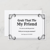 新婦の介添え人へのお願い クラシックなタイブリ - それを掴んで 招待状 (正面/裏面)