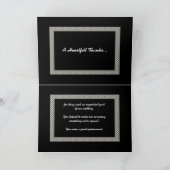 新婦の介添え人 チェック柄 結婚式 感謝カード (内部)