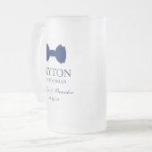 新婦の介添え人 青い蝶ネクタイ フロストグラスビールジョッキ (正面左)