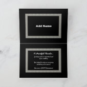 新婦の介添え チェック柄の結婚式 御礼 サンキューカード (内部)