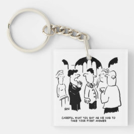 新婦の介添人から新郎への警告 キーホルダー