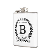 新婦の介添人イニシャル フラスク (左)