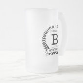 新婦の介添人イニシャル フロストグラスビールジョッキ (正面右)