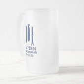 新婦の介添人 ブルー タイ フロストグラスビールジョッキ (正面左)