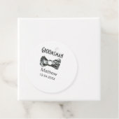 新婦の介添人 名前 年 灰色の襟 ボウ テキストを追加 フェイバータグ (インサイチュ)