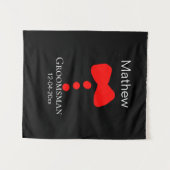 新婦の介添人 名前 年 黒い蝶ネクタイ シャツ タイ タキシード タペストリー (正面(横))