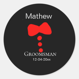 新婦の介添人 名前 年 黒い蝶ネクタイ シャツ タイ タキシード ラウンドシール