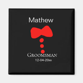 新婦の介添人 名前 年 黒い蝶ネクタイ シャツ タイ チュード マグネット