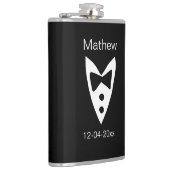 新婦の介添人 名前 年 黒い蝶ネクタイ シャツ タイ ブラックフォーマル フラスク (右)