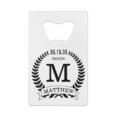 新婦の付き人イニシャル クレジットカード栓抜き (裏面)