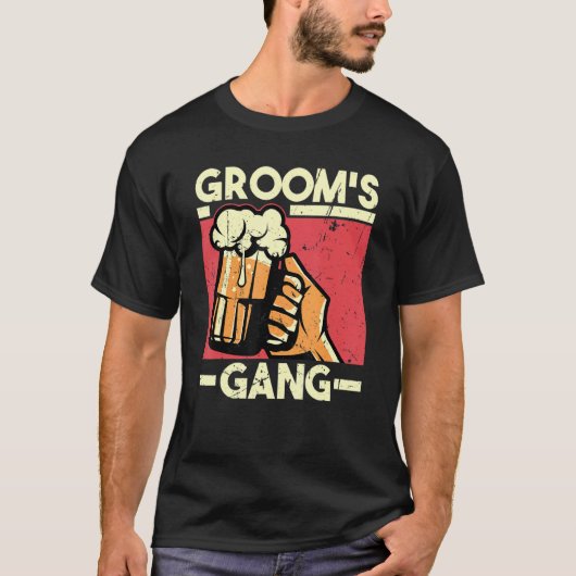 新婦の仲間 結婚前の独身 最後の独身パーティー 結婚式のメンバー Tシャツ (正面)