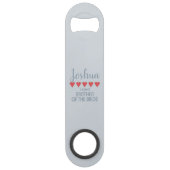 新婦の兄弟5人 ハート ブライダル&ウェディングパーティー スピード栓抜き (裏面)