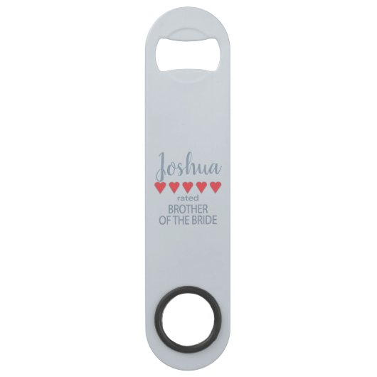 新婦の兄弟5人 ハート ブライダル&ウェディングパーティー スピード栓抜き (正面)