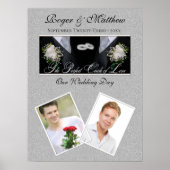 新婦の写真2 同性婚 ウェディングデーのスーツスタイル ポスター (正面)