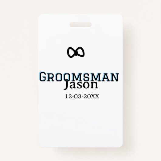 新婦の友達グループの名前を追加 バッジ (裏面)