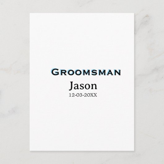 新婦の友達グループの名前を追加 ポストカード (正面)