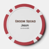 新婦の友達グループの名前を追加 ポーカーチップ (裏面)