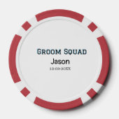 新婦の友達グループの名前を追加 ポーカーチップ (裏面)