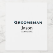 新婦の友達グループの名前を追加 ワインラベル (シングルラベル)