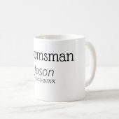 新婦の友達パーティー 名前を追加 現代 簡略 コーヒーマグカップ (正面右)