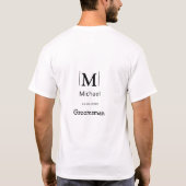 新婦の友達パーティー 名前を追加 現代 簡略 Tシャツ (裏面)