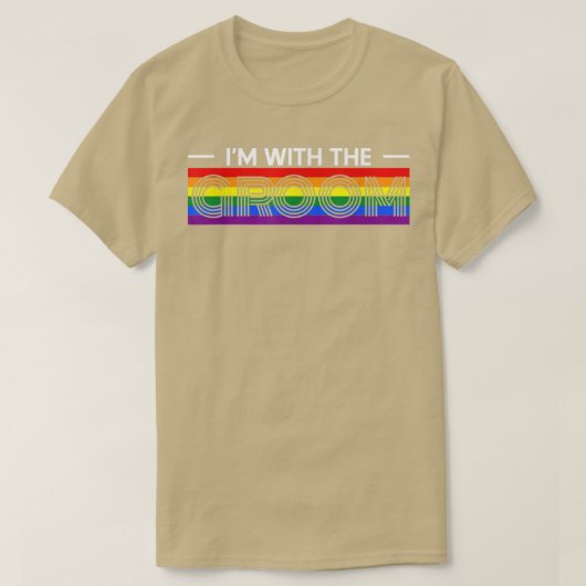 新婦の友達 LGBT ゲイです Tシャツ (デザイン正面)