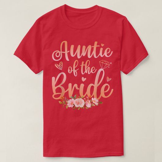 新婦の叔母 おもしろい結婚前パーティー 女性 Tシャツ (デザイン正面)