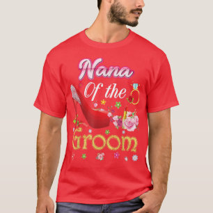 新婦の叔母 幸せな結婚式 花 ピンクの靴 M Tシャツ