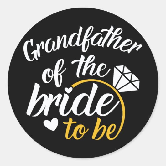 新婦の大結婚式の日の祖父 ラウンドシール (正面)