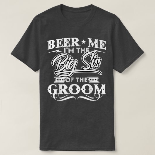 新婦の姉です 私は飲みます ビール Tシャツ (デザイン正面)