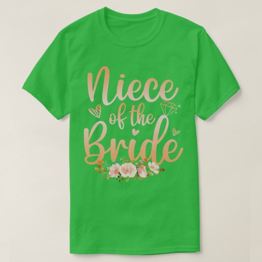 新婦の姪 面白い結婚前パーティー 女性 Tシャツ (デザイン正面)