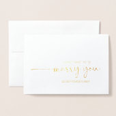 新婦の嫁結婚を待ち遠しい 箔カード (封筒付き正面)
