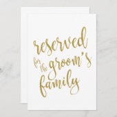 新婦の家族専用　お手頃プライスのサイン (正面/裏面)