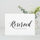 「新婦の家族用に予約済み」ウェディングサイン 招待状 (スタンド正面)