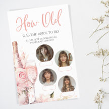 新婦の年齢はブライダルシャワーパーティーゲームピンク