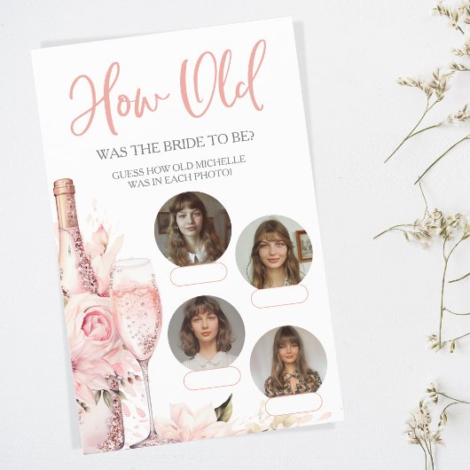 新婦の年齢はブライダルシャワーパーティーゲームピンク