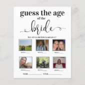 新婦の年齢を推測するブライダルシャワーゲーム (正面)