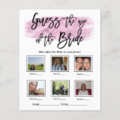 新婦の年齢を推測するブライダルシャワーゲーム (正面)