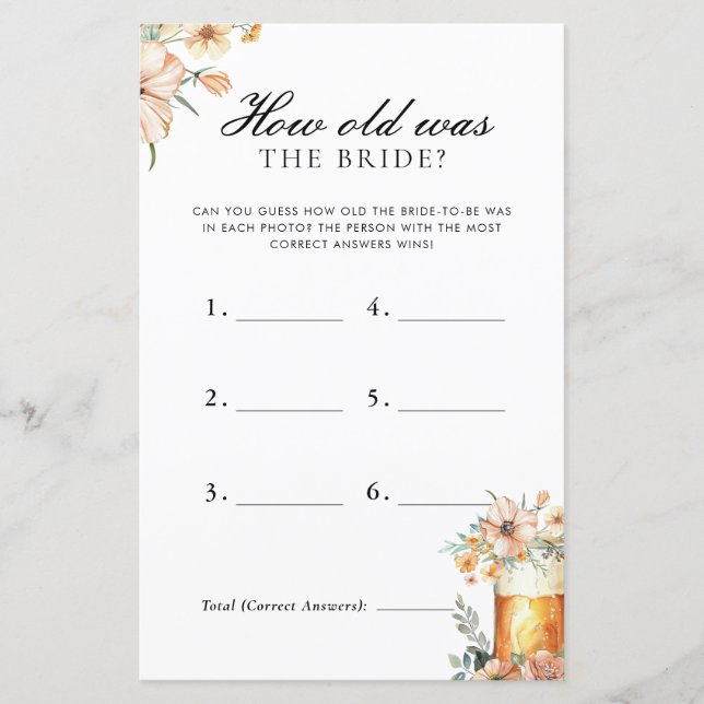 新婦の愛は何歳だった醸造ブライダルシャワー (正面)