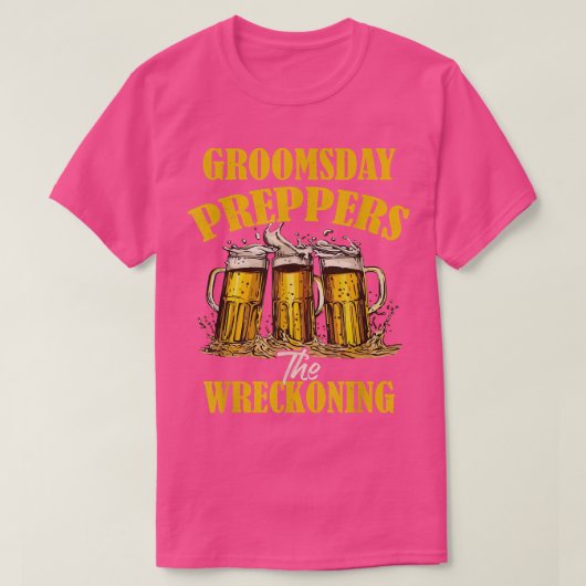 新婦の日の面白い独身パーティ Tシャツ (デザイン正面)