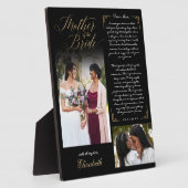 新婦の母が思い出結婚に残る記念品 フォトプラーク (側面)