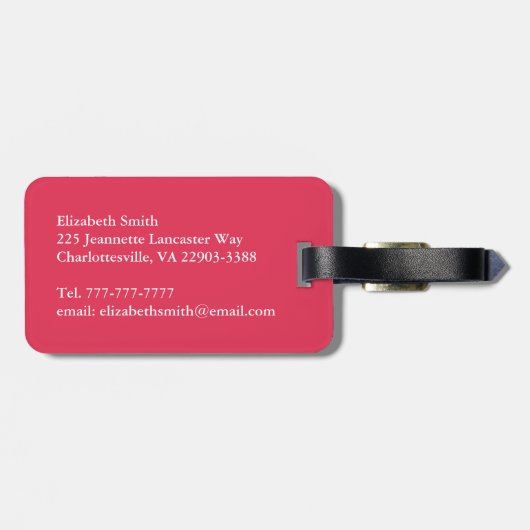 新婦の母が熱帯の目的地の結婚式 ラゲッジタグ (裏面横)