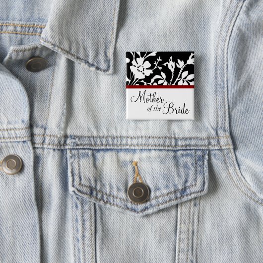 新婦の母と黒と白のフローラ 缶バッジ (インサイチュ)