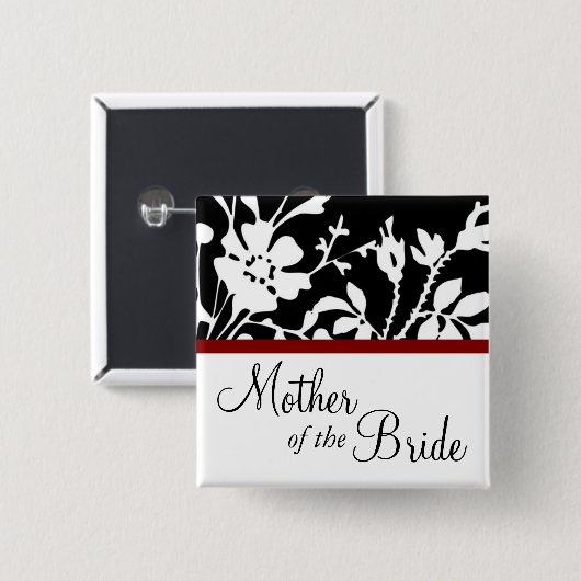 新婦の母と黒と白のフローラ 缶バッジ (正面&裏面)