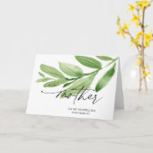 新婦の母の結婚式の日の贈り物に緑 カード (黄色い花)