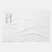 新婦の母スクリプトグレー キッチンタオル (横)