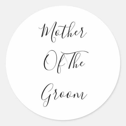 新婦の母 エレガント おしゃれ デコレーション 2023 ラウンドシール (正面)