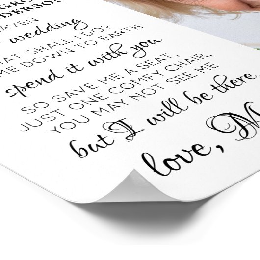 新婦の母 フォト ヘブン メモリアル ウェディング ポスター (角)