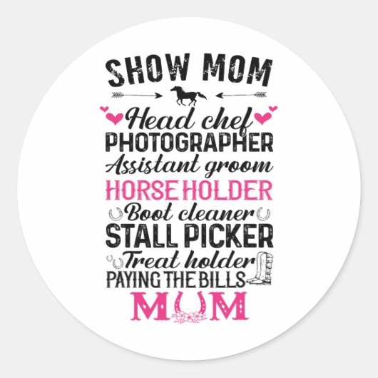 新婦の母 ヘアメイク 写真家 即席の介添人 馬 ラウンドシール (正面)